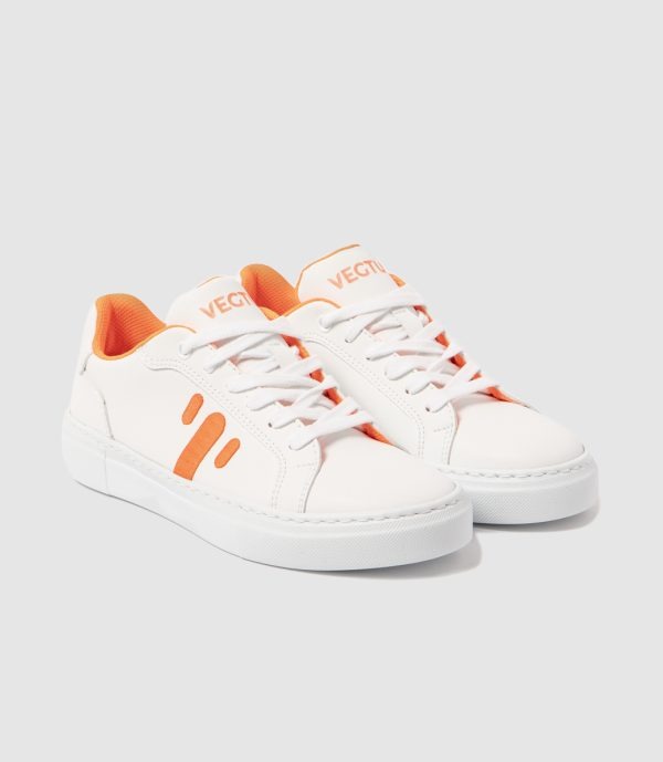 Takla Woman Orange Neon — zapatillas veganas con cuero de cactus